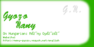 gyozo many business card